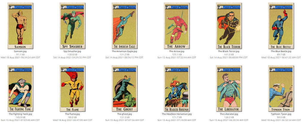 LJACards "Comics of Yesteryear" Limited Edition Trading Cards ACEO