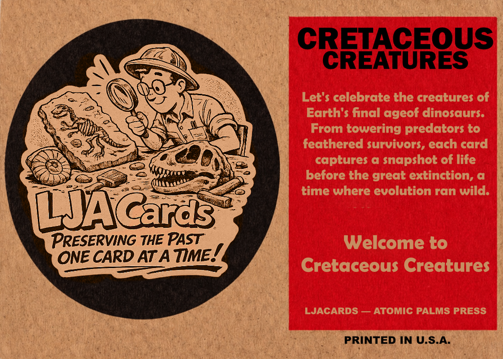 LJACards 2026 "Cretaceous Creatures" Prehistoric Art Trading Cards