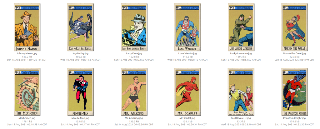 LJACards "Comics of Yesteryear" Limited Edition Trading Cards ACEO